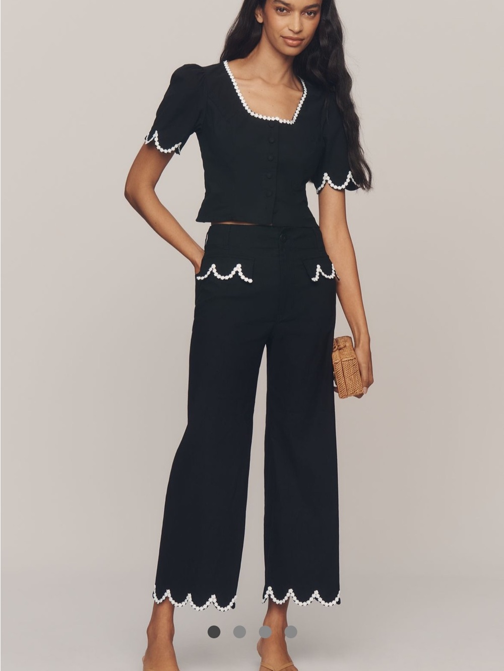 Anthropologie Colette Scallop Trousers